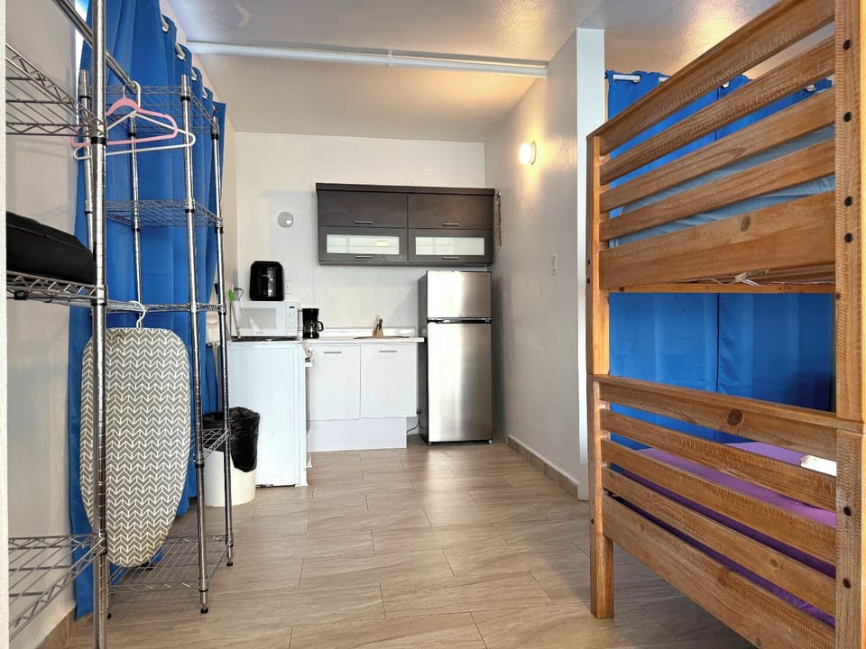 VA 102a Junior Ocean View Suite, 1 Full/Twin Size Bunk Bed, Ocean Front  Property | Private kitchen | Full-size fridge, microwave, coffee/tea maker, electric kettle