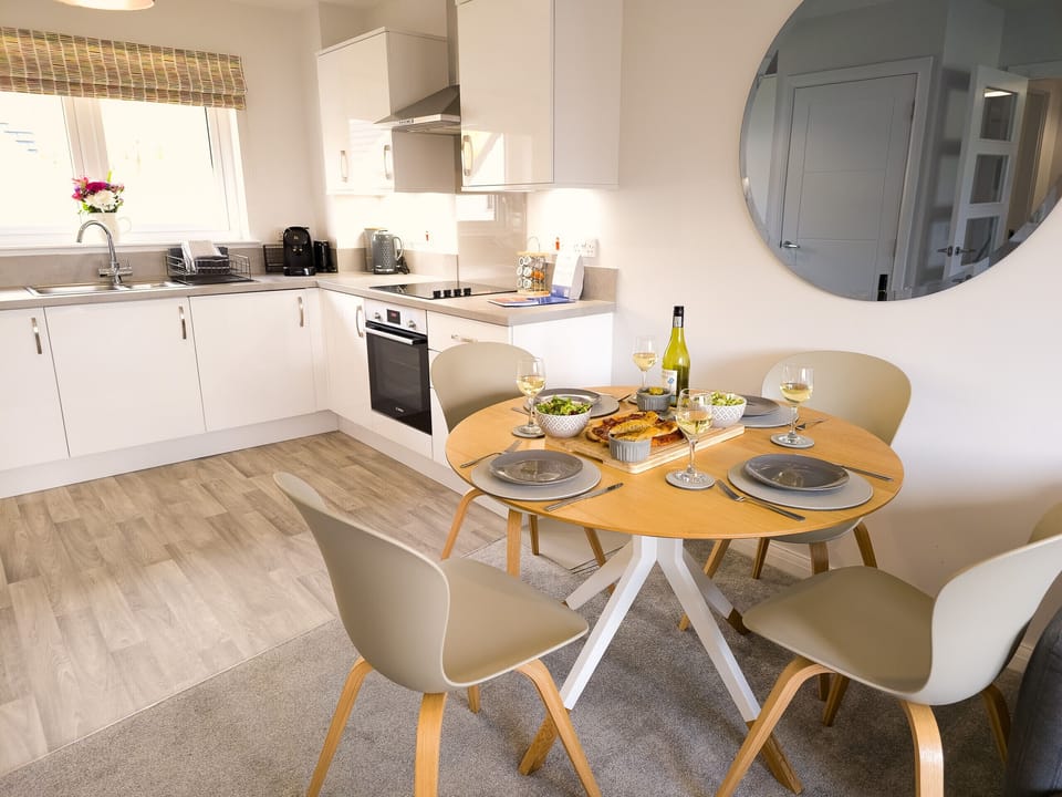 Open plan kitchen and dining space