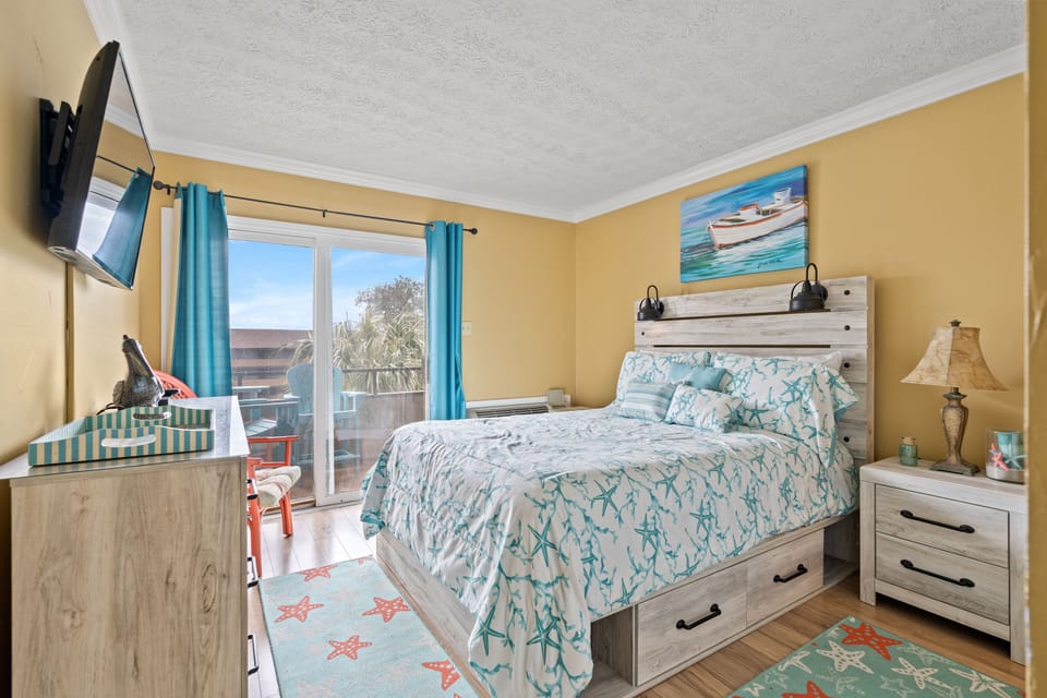 Wake up and walk out onto the balcony. 