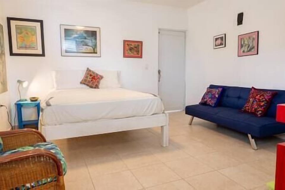 Tinima studio with queen size bed and sofa bed. 