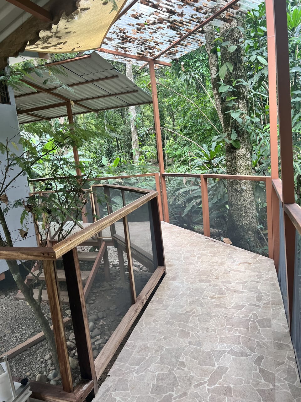 Walkway from the kitchen to the house bedrooms 