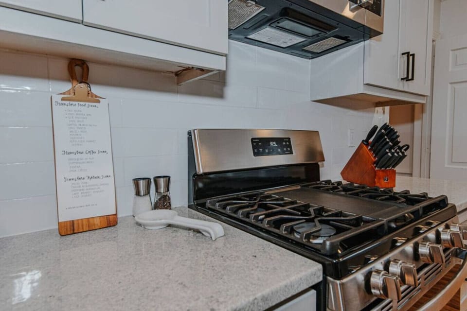 Full kitchen with coffee provided