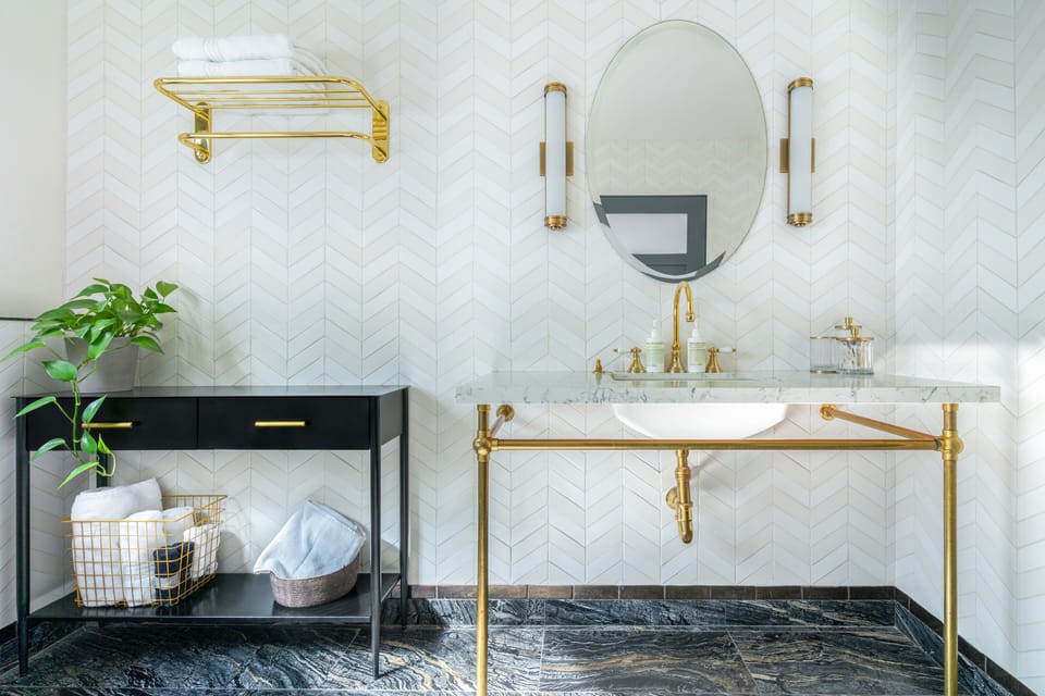King Studio | Bathroom | Shower, hair dryer, bathrobes, towels