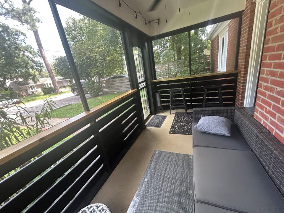 Newly renovated front porch 
