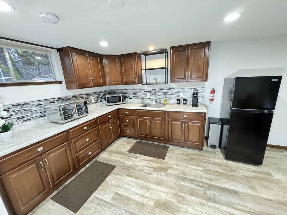 Dual entertaining space on the lower level.