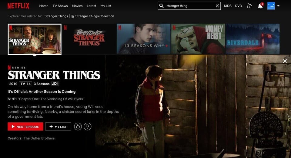 We subscribed to Netflix. It's free for you! Contact us if it got logged out.