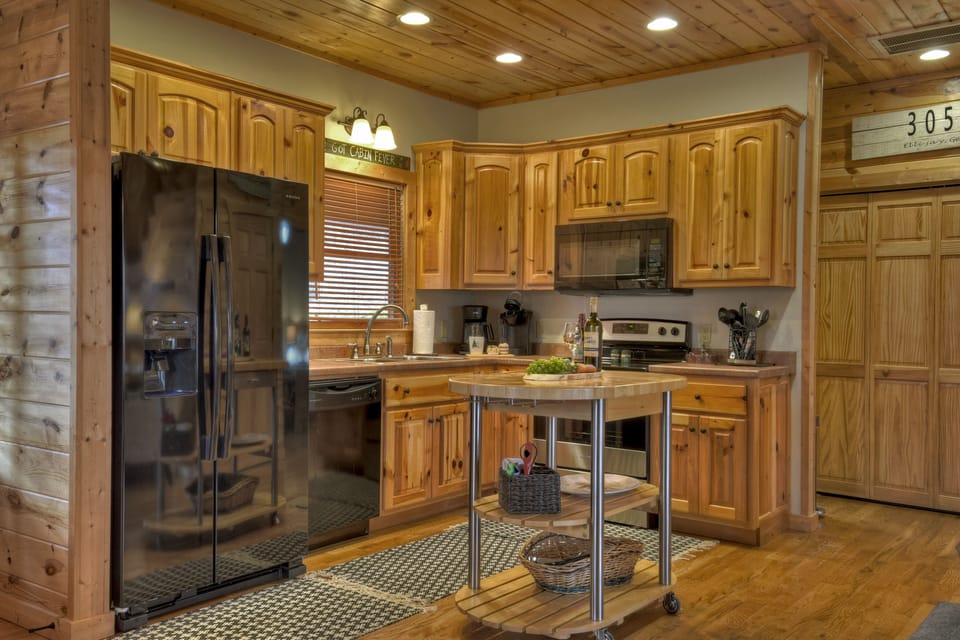 Fully stocked kitchen