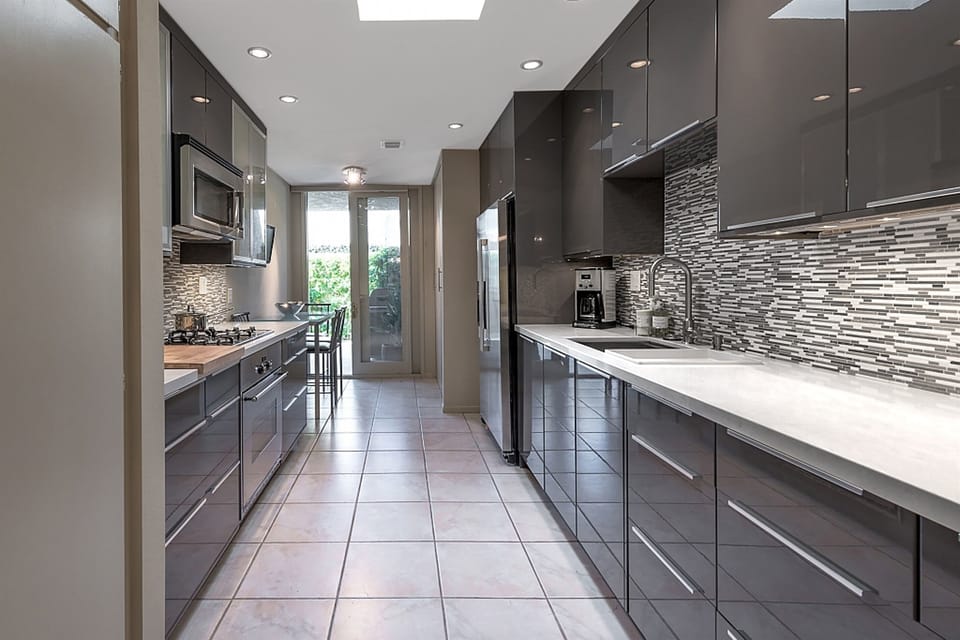 gourmet galley kitchen