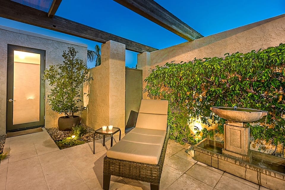 private courtyard fountain