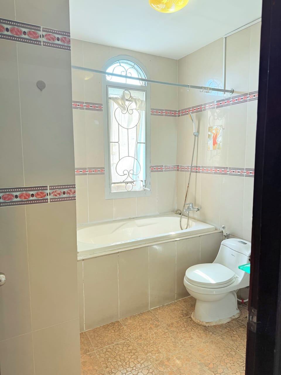Rainfall showerhead, hair dryer, slippers, bidet