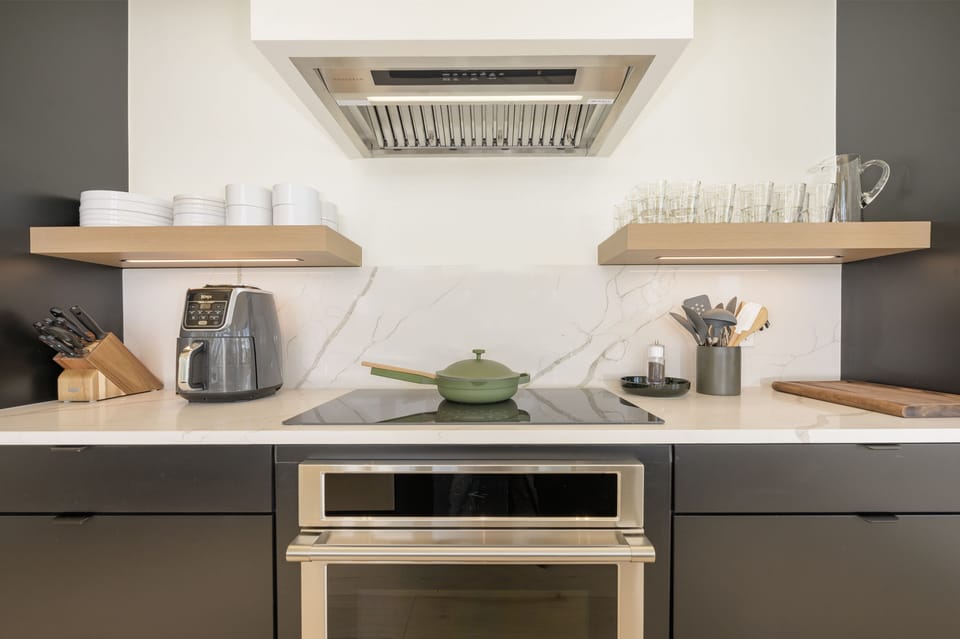 Modern kitchen awaits your culinary delights