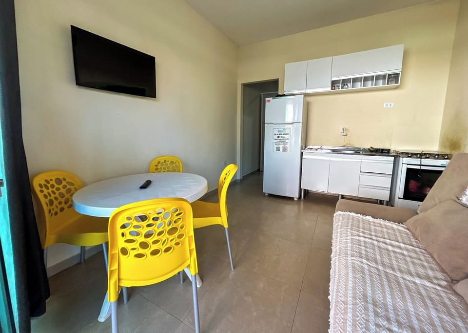 Economy Apartment | Private kitchen | Fridge, blender, cookware/dishes/utensils