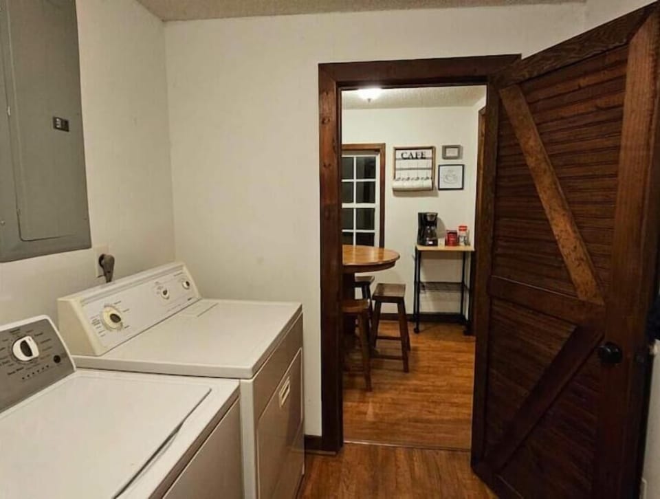 Washer and dryer for guest use