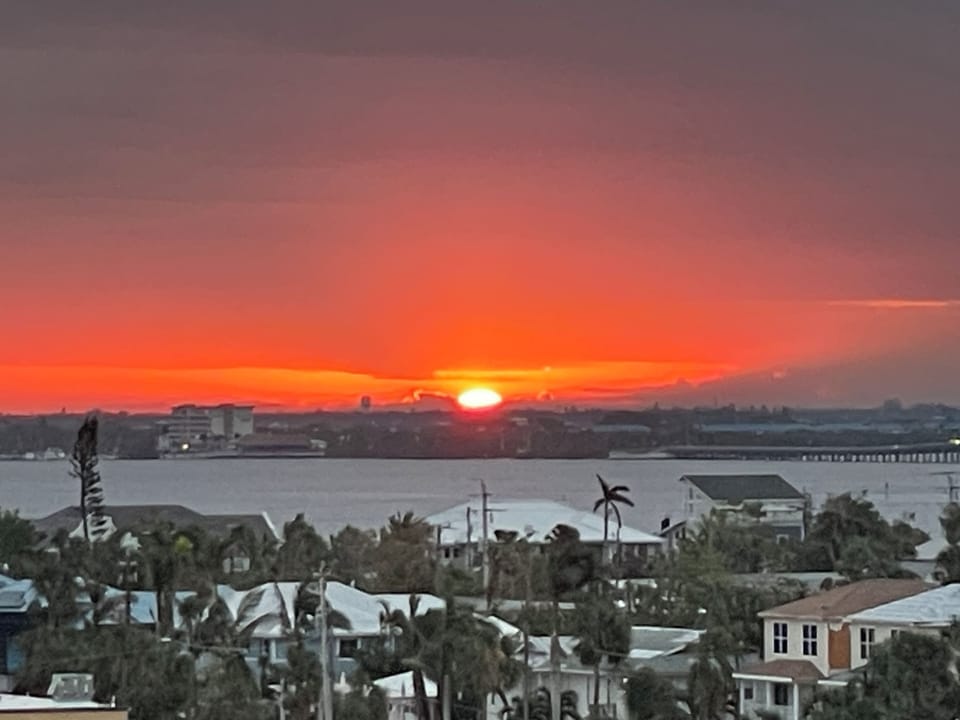 Sunrise from the Bay facing balcony
