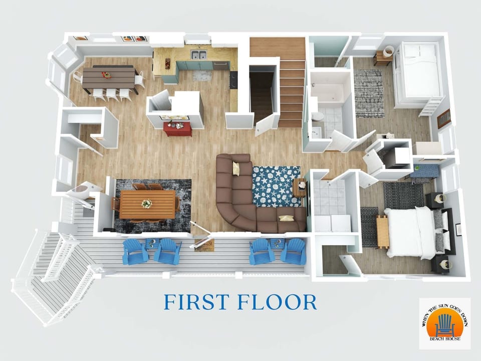 House, Multiple Beds (When the Sun Goes Down) | Floor plan