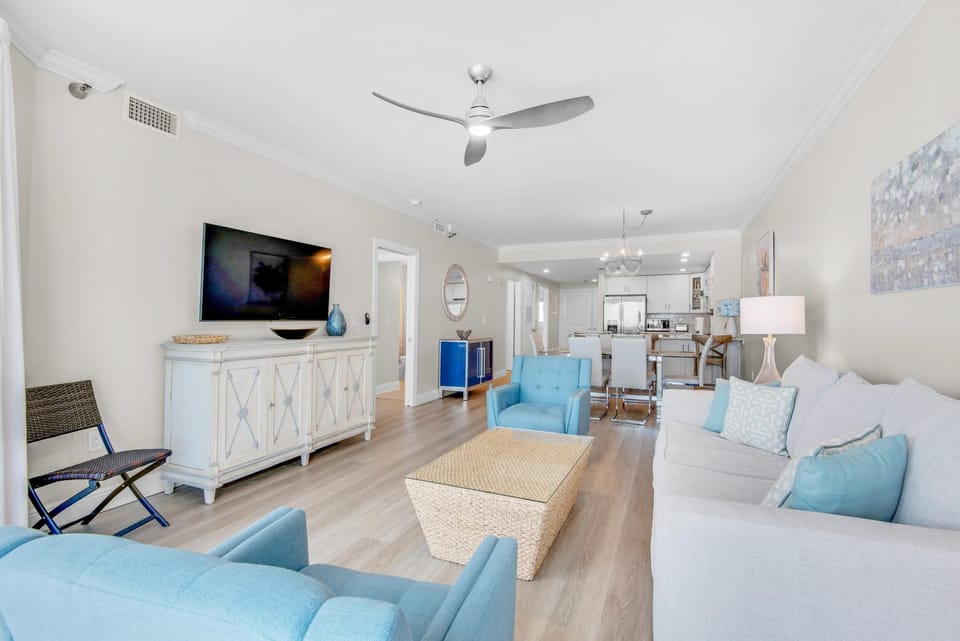 Condo, Multiple Beds (Emerald Isle Unit 703) | Living area | TV