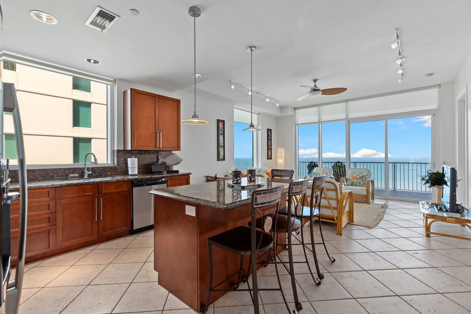 Enjoy a home cooked meal looking out to the water!