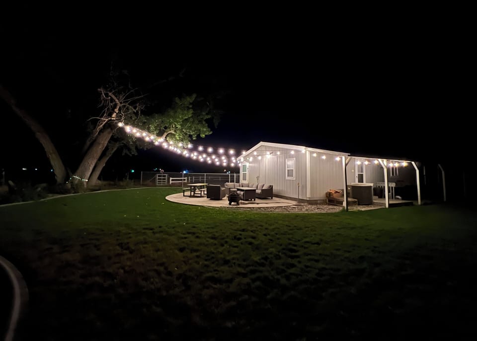 Enjoy an evening next to the tree where cattle and their babies rest at night.