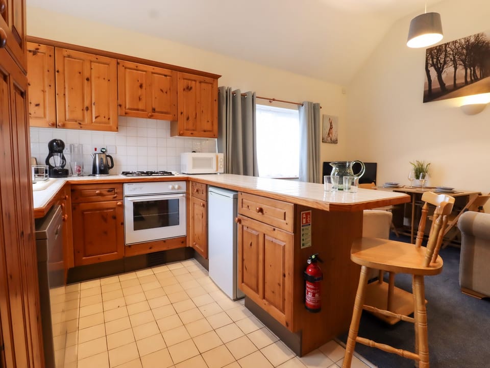 Fridge, dishwasher, electric kettle, toaster