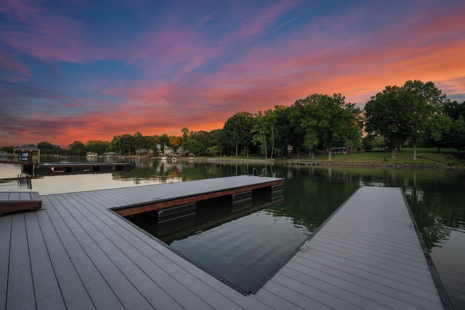 Access to the covered dock.
