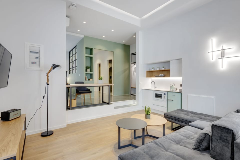 Superior Double Room, 1 Queen Bed with Sofa bed, City View | Living area | 43-inch Smart TV with digital channels, Netflix, MP3 dock