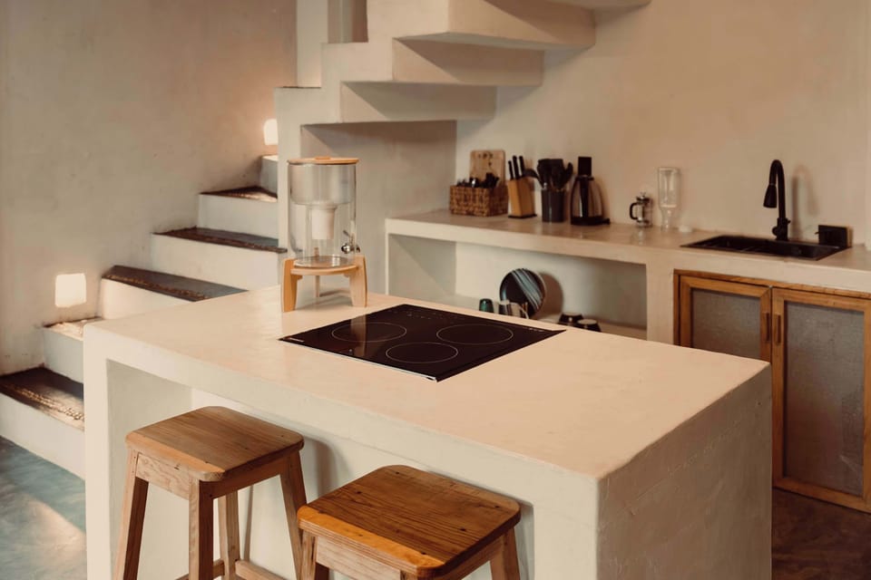 Start your day with a hot cup of coffee made right here in our clean, well-stocked kitchen.

