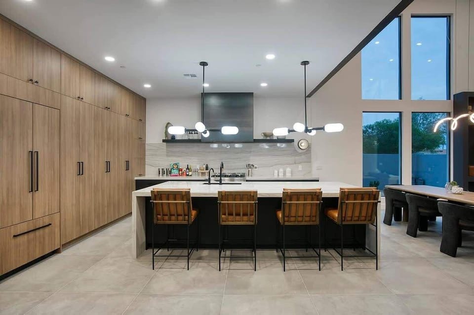 Open-concept kitchen flowing seamlessly into living areas.