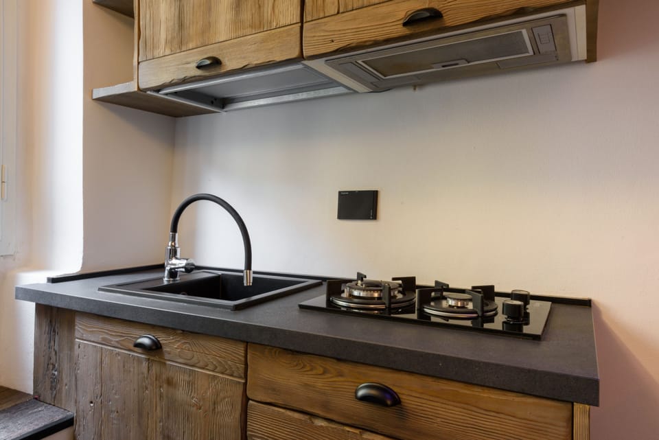 City Apartment | Private kitchen | Fridge, oven, stovetop, cookware/dishes/utensils