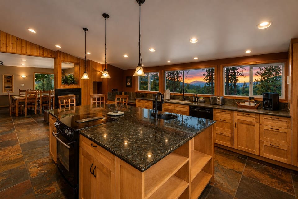 Full Kitchen with picture windows