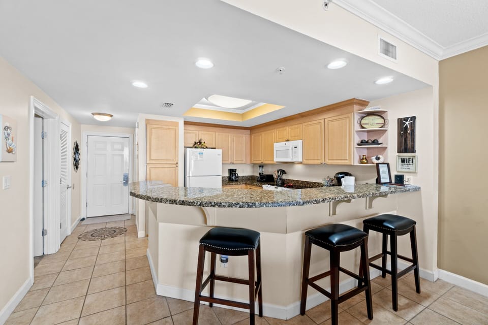 Full Kitchen with Bar Seating