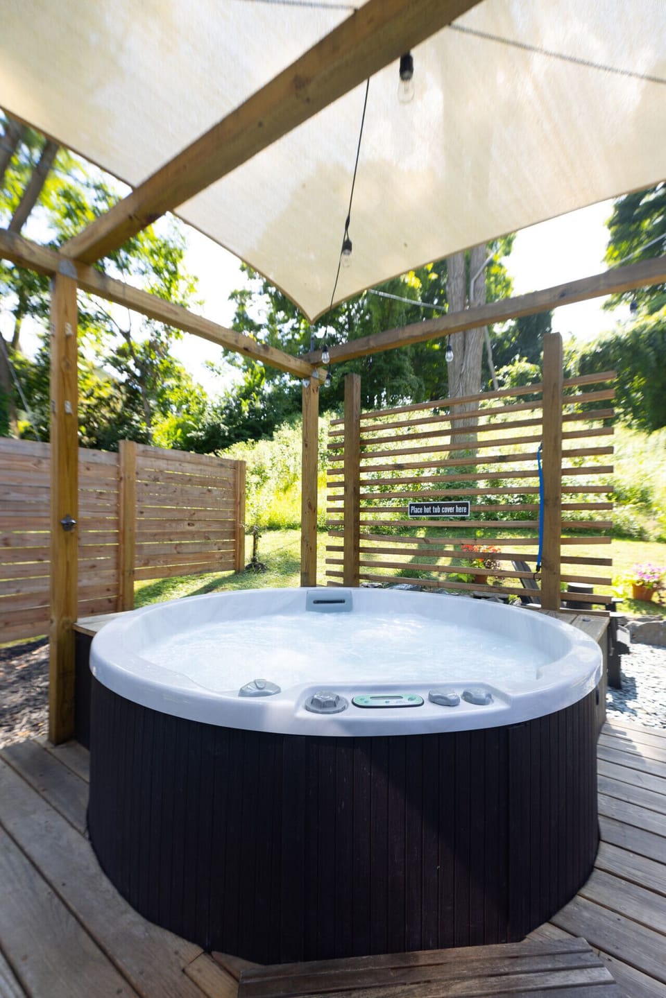 Private hot tub