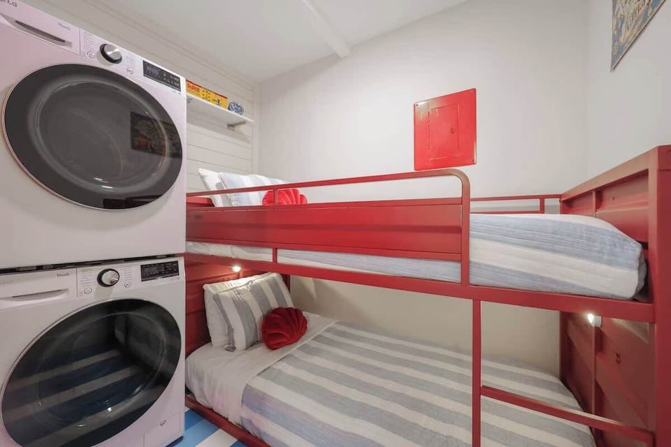 Kid-friendly bunk room with a compact layout great for siblings or small travelers to sleep and recharge.