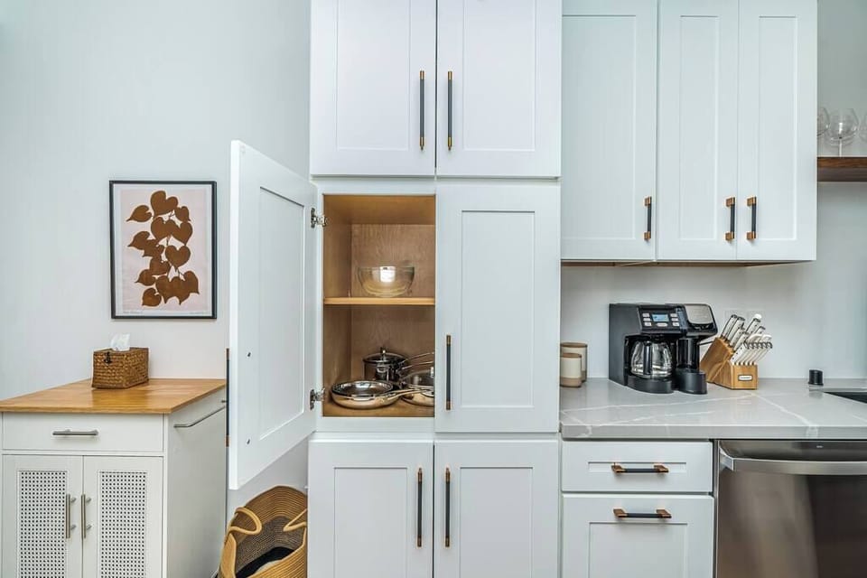 Fuel your culinary adventures in our stocked kitchen, equipped with all the essentials for cooking up a storm!