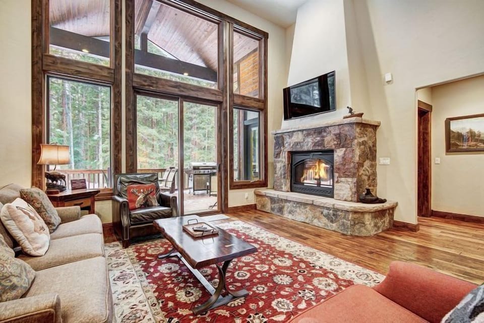 Great room with fireplace