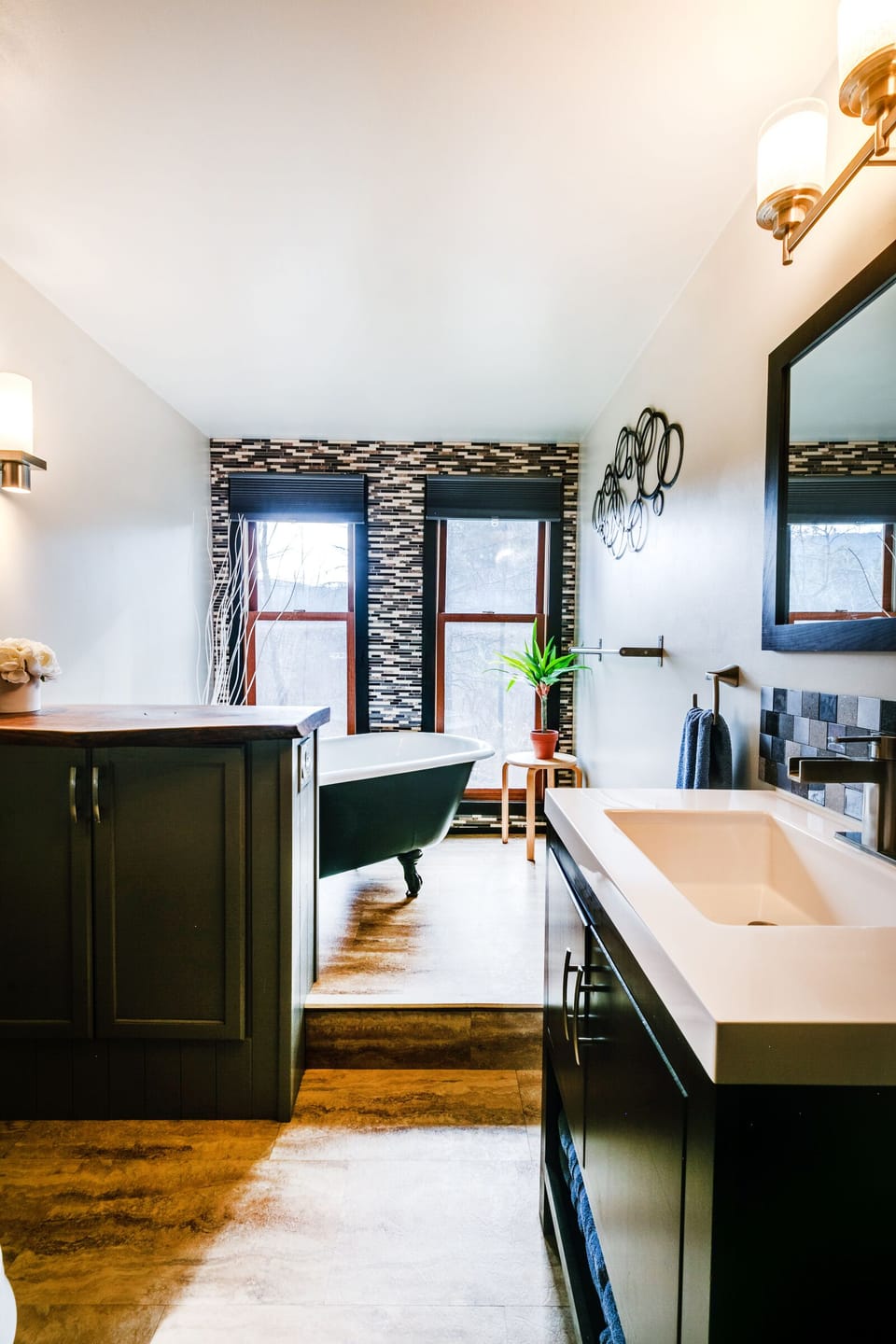 Cast Iron bathtub in first floor bathroom. 