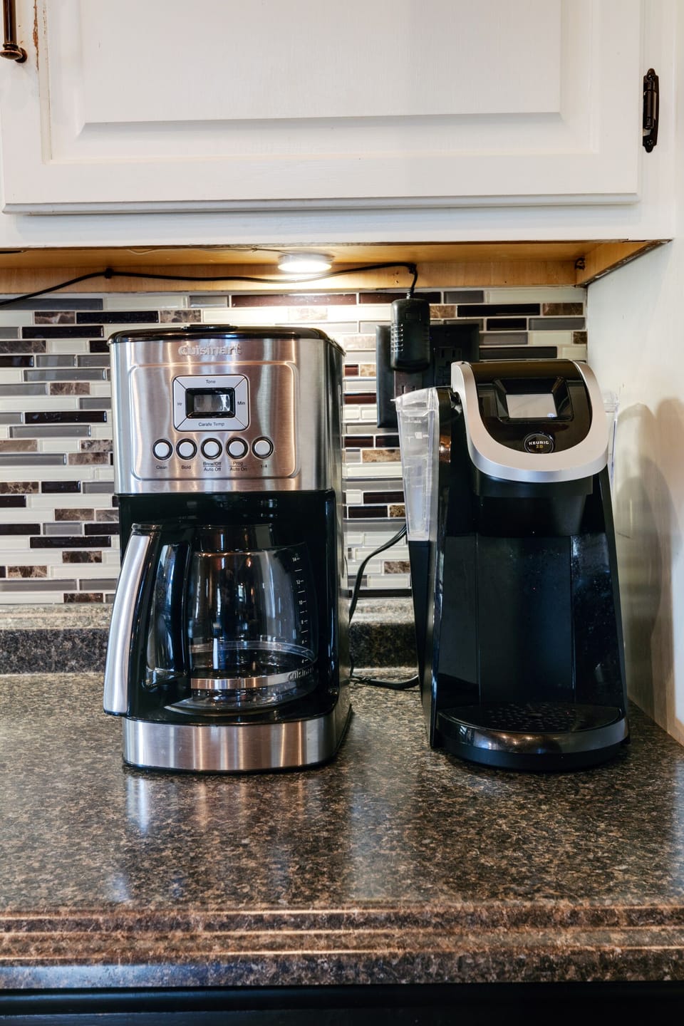 Coffee pot and Keurig, bring your own coffee.