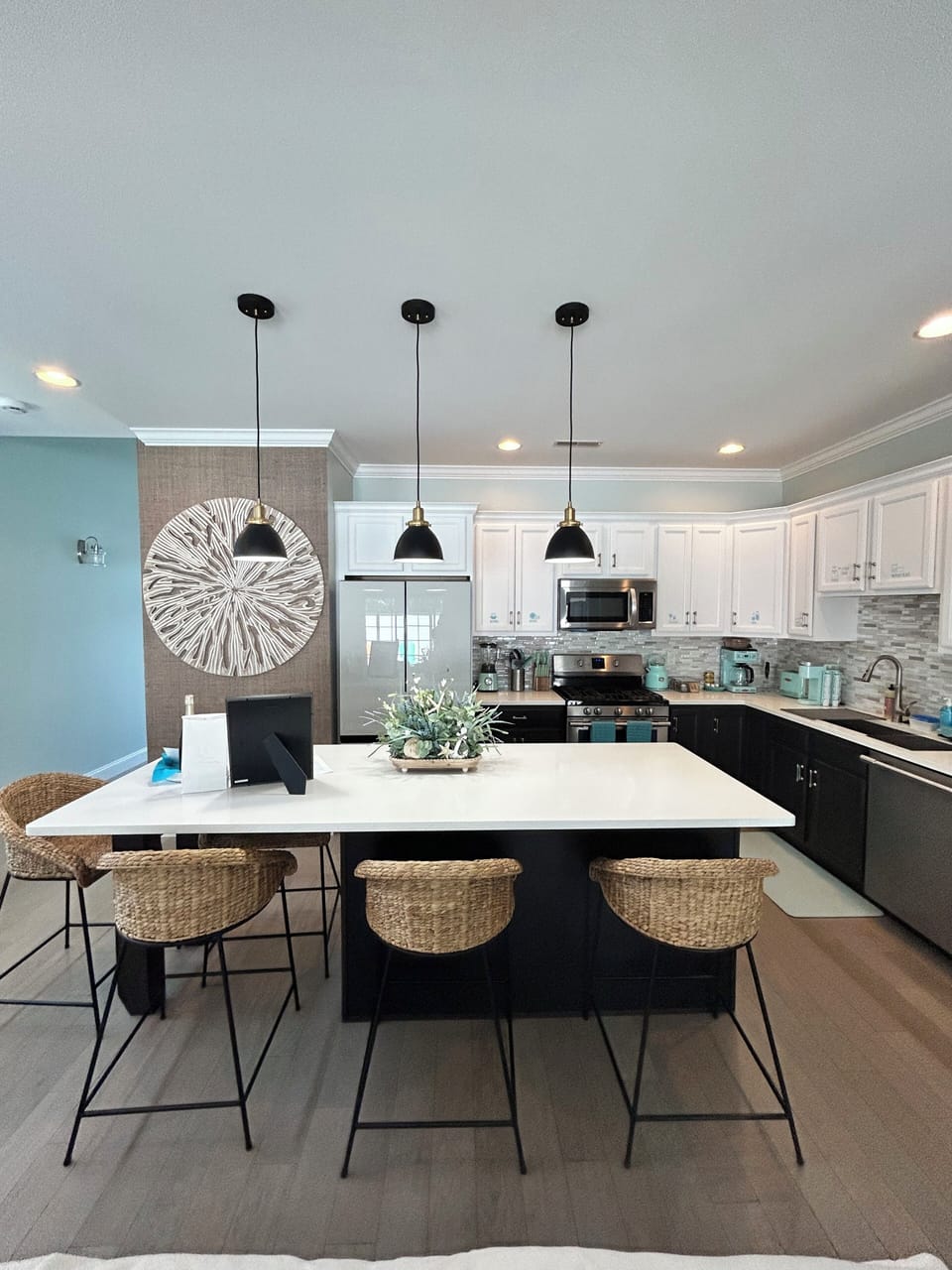 Open concept kitchen.