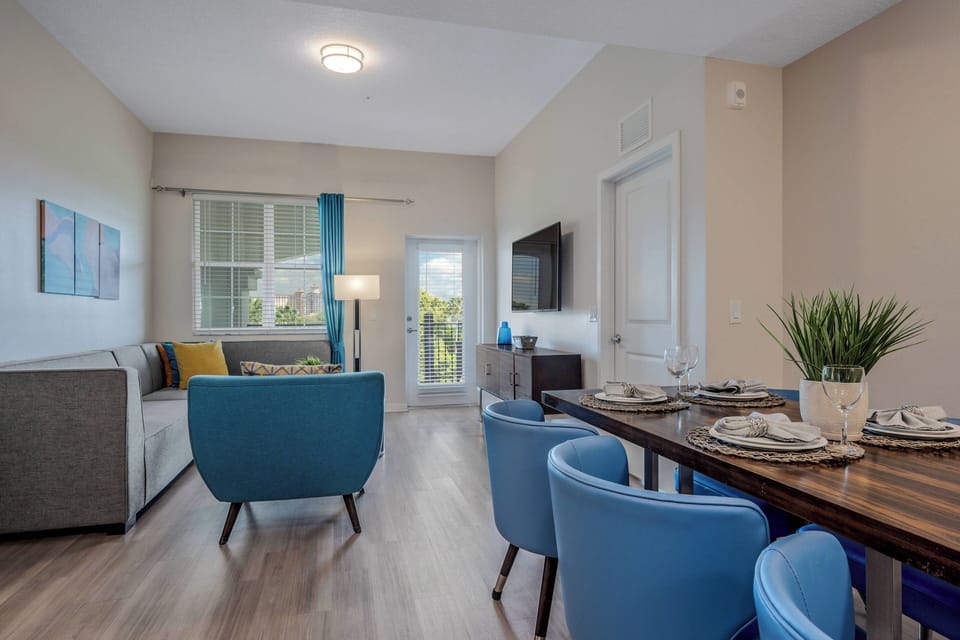 Dining area and kitchen
