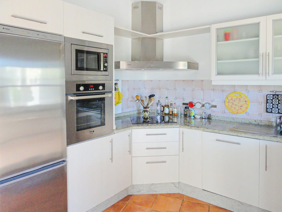 The fully stocked kitchen