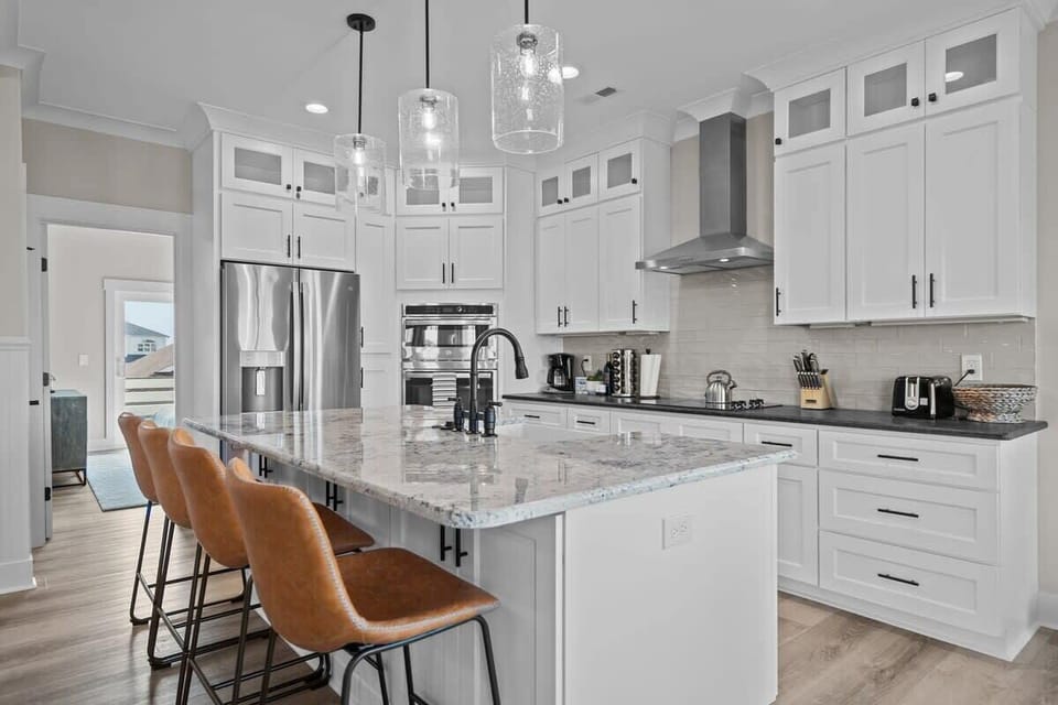 Top Level: Fully Equipped Kitchen with Large Countertop