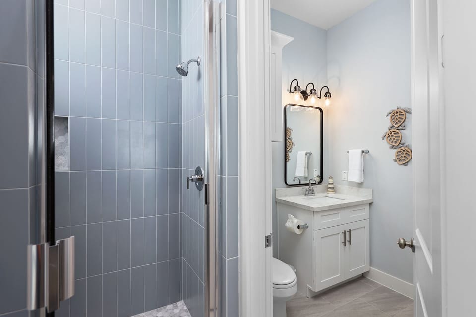 Bathroom with walk-in shower