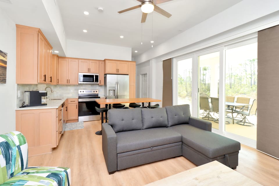Dolphin Daze Hideaway - Living Room with Sleeper Sofa