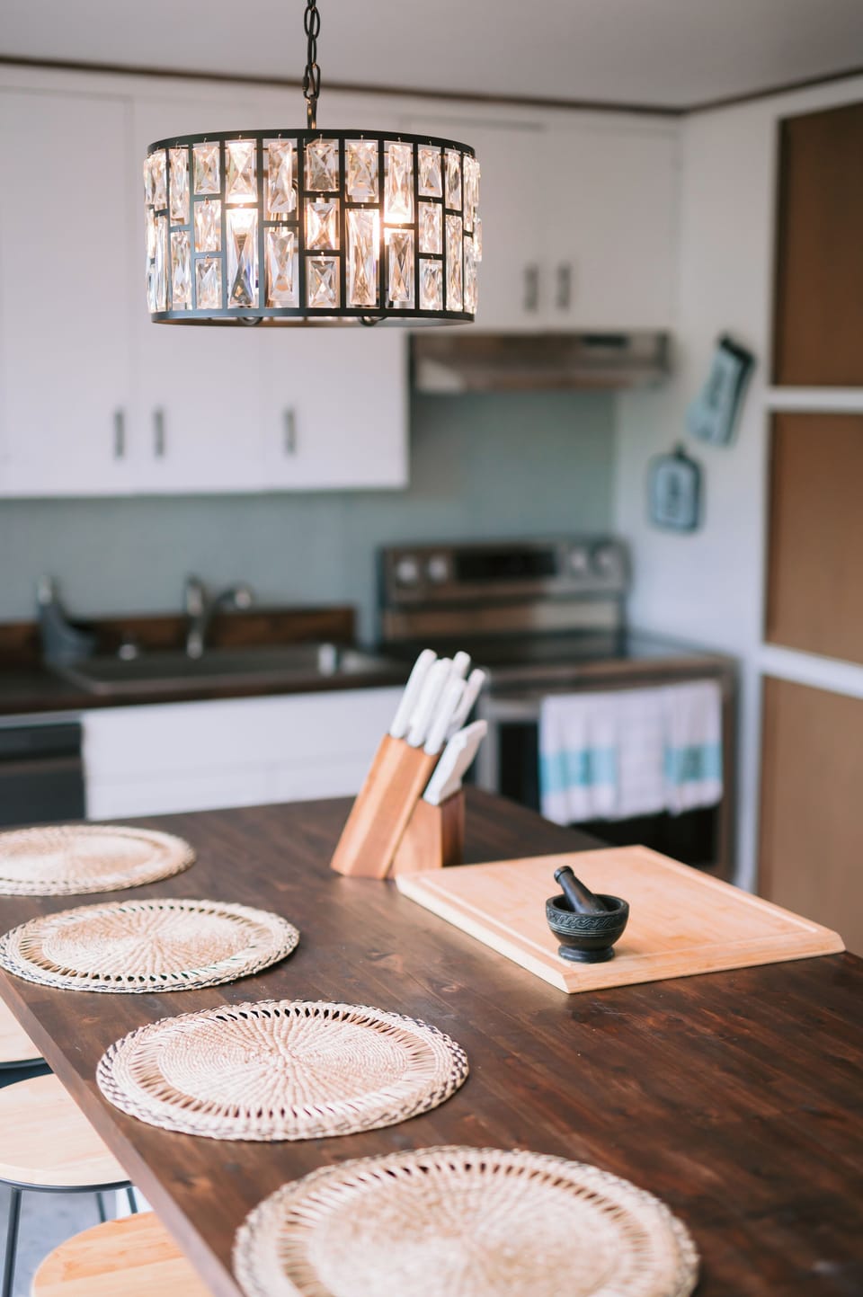 A kitchen with island for culinary dreams