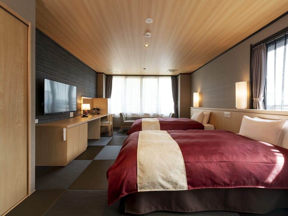 Japanese Modern Style Room, For 4 People, Non Smoking | Memory foam beds, in-room safe, desk, blackout drapes
