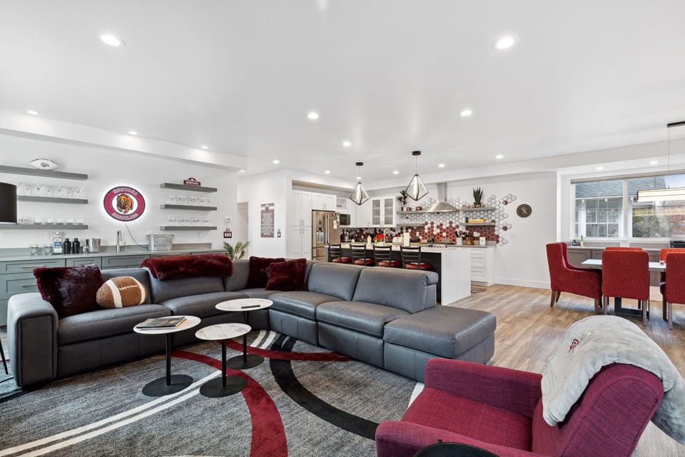 Living Area ( With View of Bar and Kitchen Area (Main Floor)) 