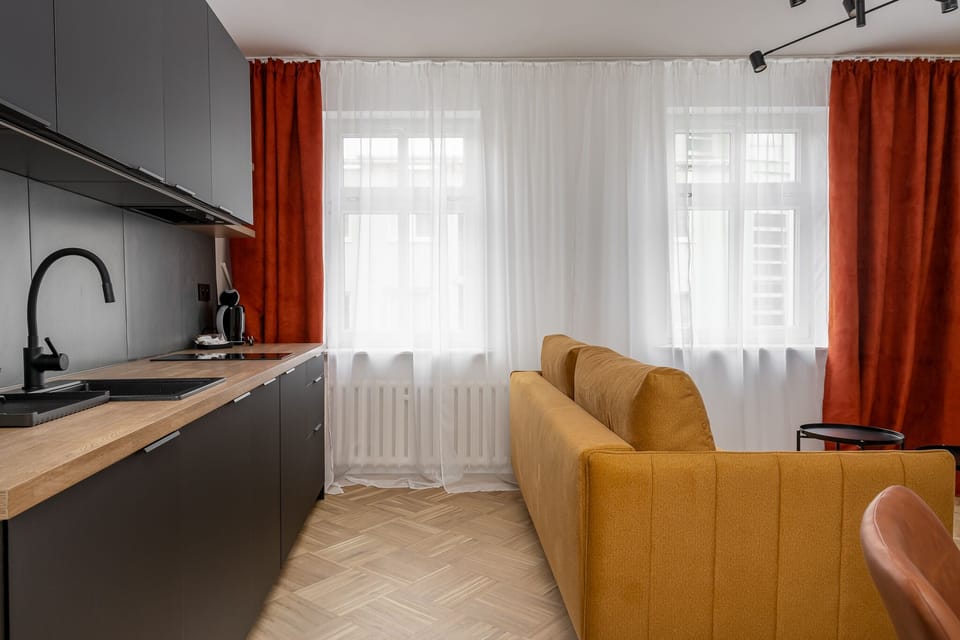 Grand Apartment | Private kitchenette | Fridge, microwave, stovetop, dishwasher