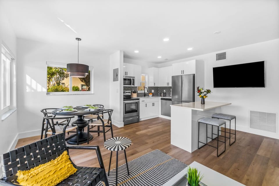Modern, upscale furnishings throughout the entire apartment