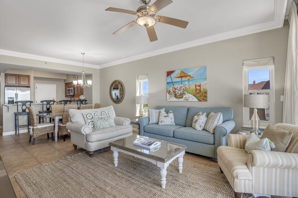 Open Concept Living, Dining, and Kitchen Areas