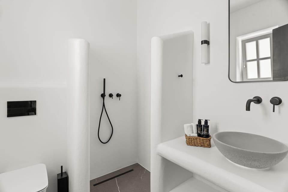 Shower, slippers, towels