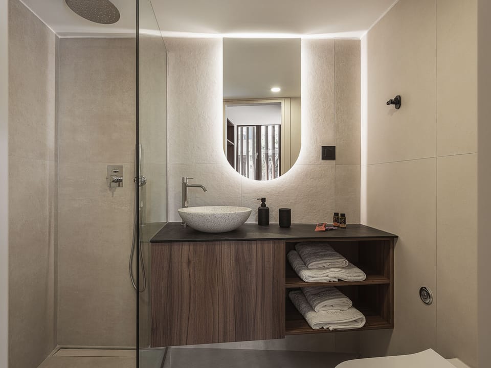 Deluxe Room | Bathroom | Shower, rainfall showerhead, free toiletries, hair dryer